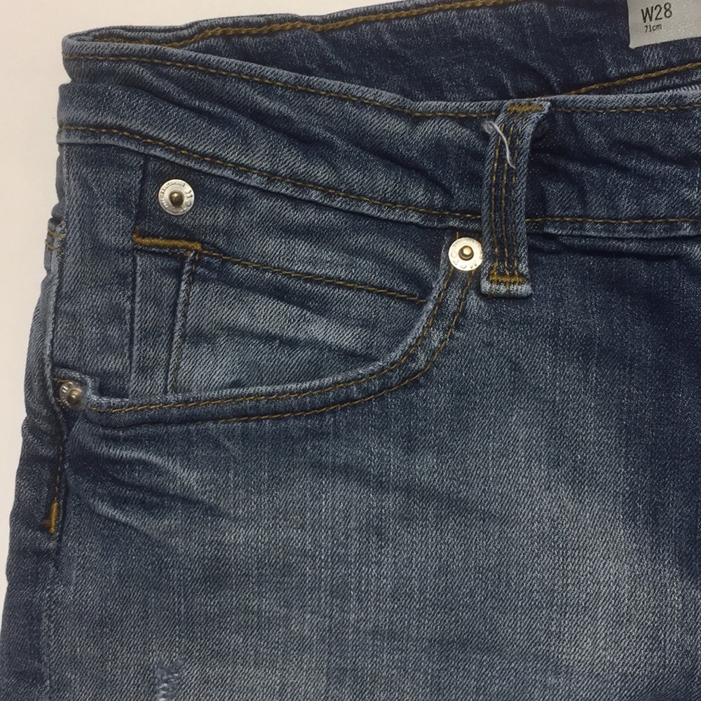 Top shop Moto Jean Cutoff Shorts - Picture 2 of 7